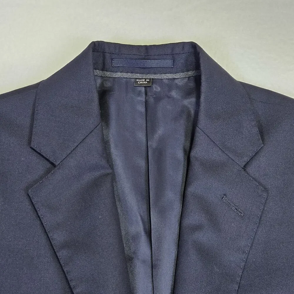 J.Crew Loro Piana Ludlow Blazer Mens 34S Slim Navy Wool Suit Jacket Quiet Luxury